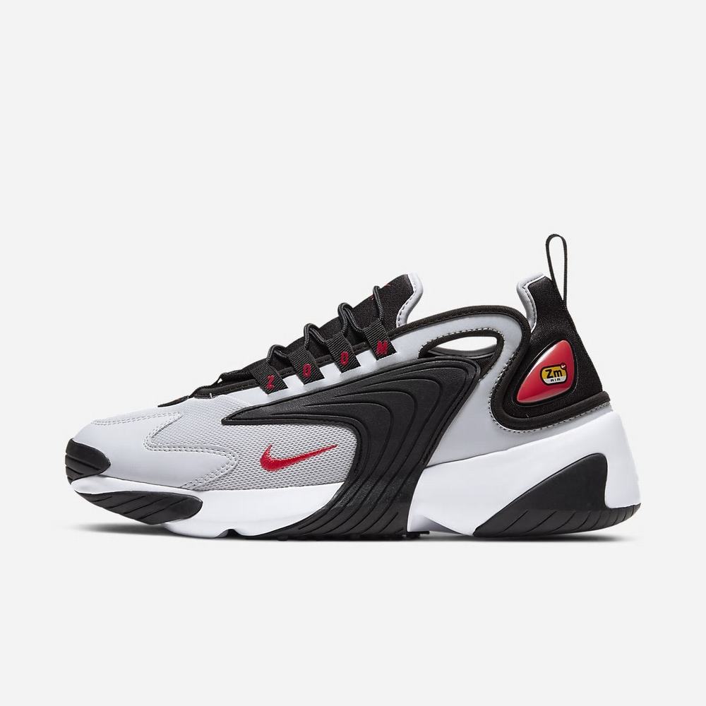 Sneakers Nike Zoom 2K Noir 3901-762 Black/Grey Fog/White/Track Red Homme | ZWP-72210768